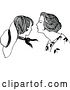 Vector Clip Art of Retro Mother Leaning in to Kiss Her Son by Prawny Vintage