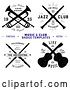 Vector Clip Art of Retro Music and Club Badge Labels with Sample Text by BestVector