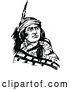 Vector Clip Art of Retro Native American Guy by Prawny Vintage