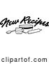 Vector Clip Art of Retro New Recipes Text over Baking Items by Prawny Vintage