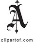 Vector Clip Art of Retro Old English Abc Letter a by BestVector