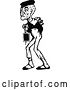 Vector Clip Art of Retro Old Guy Carrying a Sack by Prawny Vintage