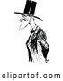 Vector Clip Art of Retro Old Guy with a Top Hat by Prawny Vintage