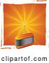 Vector Clip Art of Retro Orange Fm Radio with an Antenna by Elaineitalia