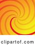 Vector Clip Art of Retro Orange Swirl Background 2 by Dero