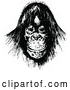 Vector Clip Art of Retro Orangutan by Prawny Vintage