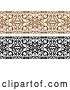 Vector Clip Art of Retro Ornate Brown and Arabic Borders by Vector Tradition SM