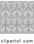 Vector Clip Art of Retro Ornate Gray Seamless Islamic Pattern Background by AtStockIllustration