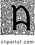 Vector Clip Art of Retro Ornate Letter a with Vines by Prawny Vintage