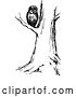Vector Clip Art of Retro Owl in a Tree by Prawny Vintage