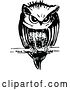 Vector Clip Art of Retro Owl Resting on a Twig by Prawny Vintage