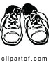 Vector Clip Art of Retro Pair of Childrens Shoes by Prawny Vintage