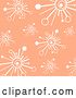 Vector Clip Art of Retro Pastel Orange Background of White Burst Stars by Prawny