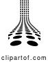 Vector Clip Art of Retro Path of Black Dots Leading Forward and Upwards by Arena Creative