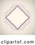Vector Clip Art of Retro Pink and Beige Diamond Frame by KJ Pargeter