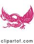 Vector Clip Art of Retro Pink Dragon by Patrimonio