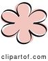 Vector Clip Art of Retro Pink Flower Shape by Andy Nortnik