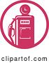 Vector Clip Art of Retro Pink Gas Pump Logo by Patrimonio
