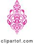 Vector Clip Art of Retro Pink Victorian Floral Damask Design Element 1 by BestVector