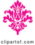 Vector Clip Art of Retro Pink Victorian Floral Damask Design Element 2 by BestVector