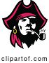 Vector Clip Art of Retro Pirate Captain Smoking a Pipe by Patrimonio