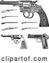 Vector Clip Art of Retro Pistols and Rifles by BestVector