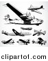 Vector Clip Art of Retro Planes by BestVector