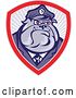 Vector Clip Art of Retro Police Bulldog Officer Badge by Patrimonio