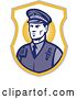 Vector Clip Art of Retro Police Officer Badge by Patrimonio