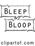 Vector Clip Art of Retro Pop Art Comic Styled Bleep Bloop Sound Effect by AtStockIllustration
