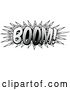 Vector Clip Art of Retro Pop Art Comic Styled Boom Explosion Sound Effect by AtStockIllustration