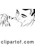 Vector Clip Art of Retro Pop Art Couple Kissing by Brushingup