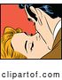 Vector Clip Art of Retro Pop Art Couple Kissing Passionately by Brushingup