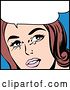 Vector Clip Art of Retro Pop Art Crying Brunette Lady Talking by Brushingup