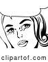 Vector Clip Art of Retro Pop Art Crying Lady Talking in by Brushingup