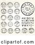 Vector Clip Art of Retro Postmark Stamps and Letters by BestVector