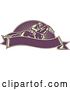 Vector Clip Art of Retro Purple Jockey and Banner by Patrimonio