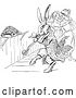 Vector Clip Art of Retro Rabbit Playing a Fiddle by Prawny Vintage
