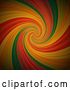 Vector Clip Art of Retro Rainbow Swirl with a Corrugated Cardboard Texture by Elaineitalia