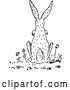 Vector Clip Art of Retro Rear View of a Rabbit by Prawny Vintage
