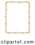 Vector Clip Art of Retro Rectangle Border Frame of Barbed Wire over a White Background by Andy Nortnik