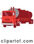 Vector Clip Art of Retro Red Cement Truck Tanker by Patrimonio