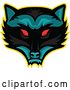 Vector Clip Art of Retro Red Eyed Demonic Raccoon Mascot by Patrimonio