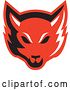 Vector Clip Art of Retro Red Fox Face by Patrimonio