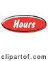 Vector Clip Art of Retro Red Hours Internet Website Button by Andy Nortnik