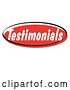 Vector Clip Art of Retro Red Testimonials Internet Website Button Clipart Illustration by Andy Nortnik