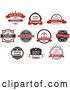Vector Clip Art of Retro Retail Quality Labels with Sample Text 3 by Vector Tradition SM