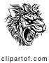 Vector Clip Art of Retro Roaring Lion Mascot Head in by AtStockIllustration