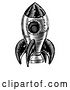 Vector Clip Art of Retro Rocket by AtStockIllustration