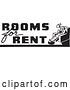 Vector Clip Art of Retro Rooms for Rent Sign by BestVector
